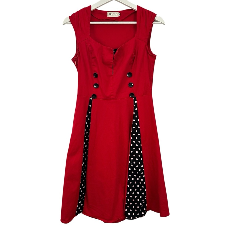 Killreal Women’s Polka Dot Sleeveless Dress Size L